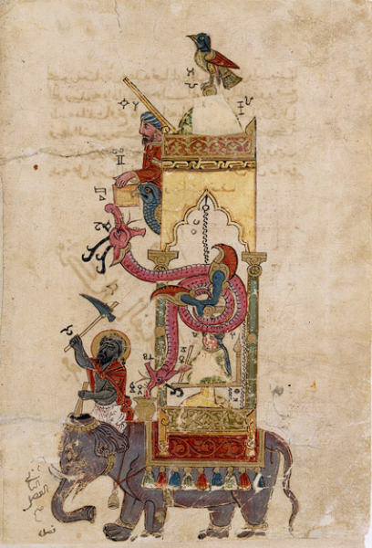 The Elephant Clock: Leaf from The Book of Knowledge of Ingenious Mechanical Devices by al–Jazari